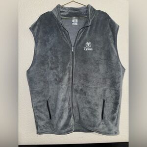 Men’s Gray Fleece Vest with Tyson logo